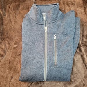 Fleece Full zip sweater by Sonoma 2XLT Heather Blue